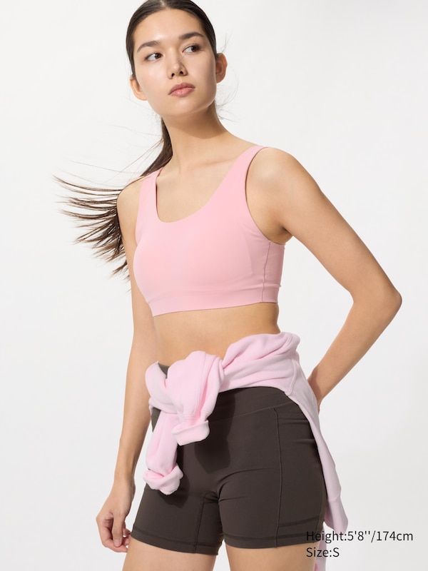 UNIQLO Women's Active Wireless Bra Pink Small 7
