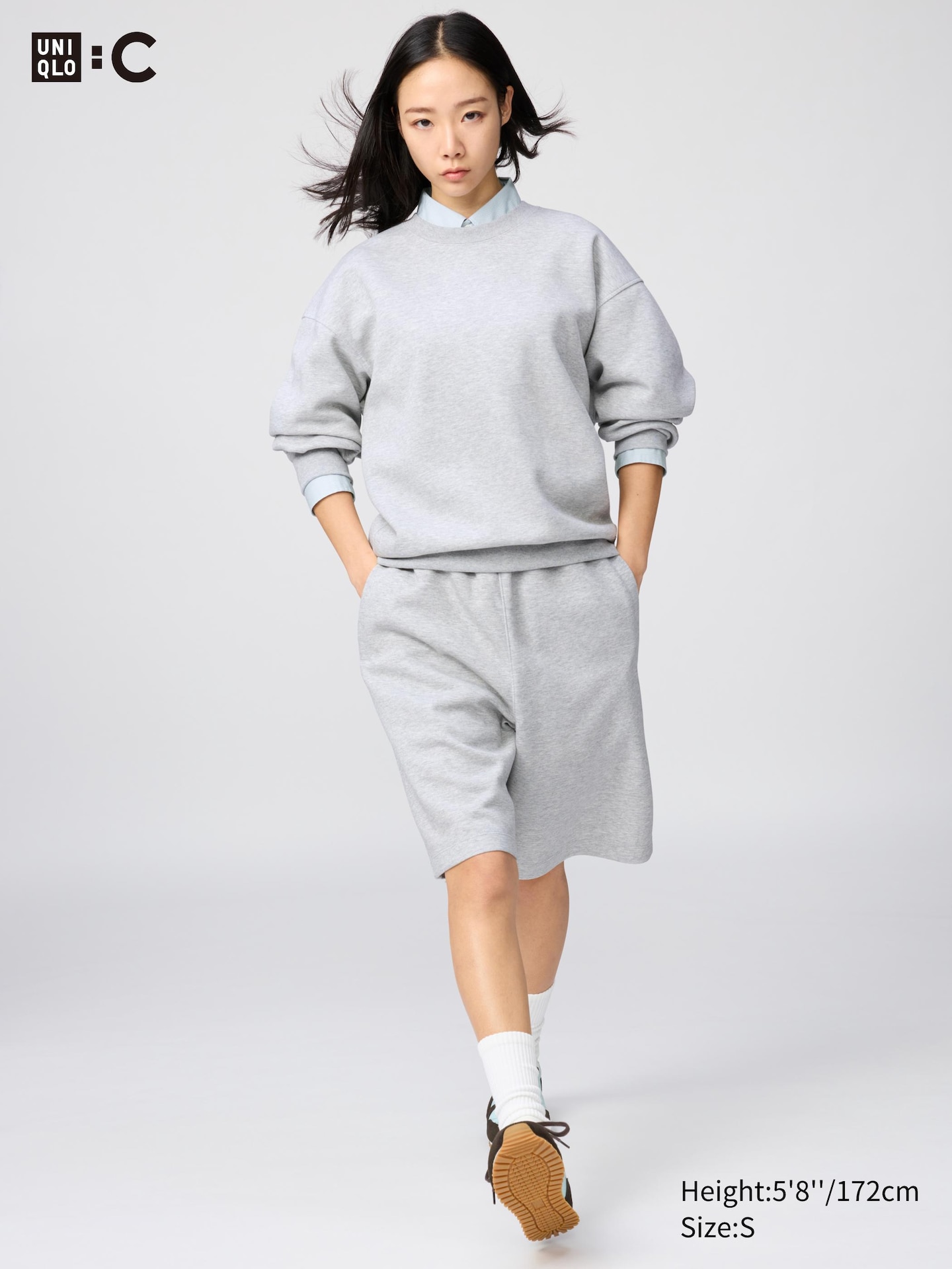 Широкие спортивные шорты Uniqlo, цвет: Бежевый — фото 3