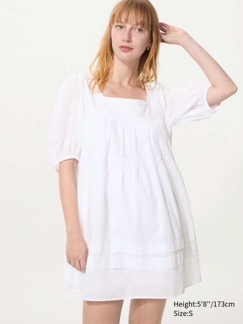 Cotton Dobby Mini Dress