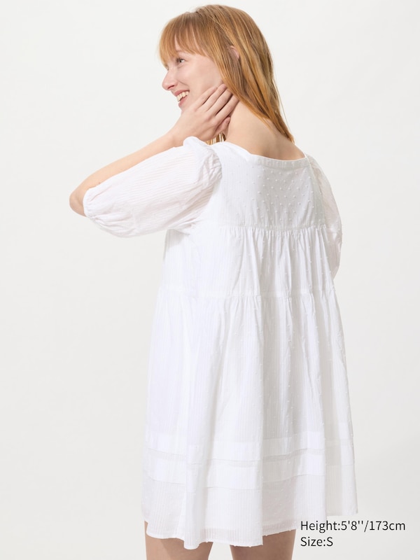 Cotton Dobby Mini Dress