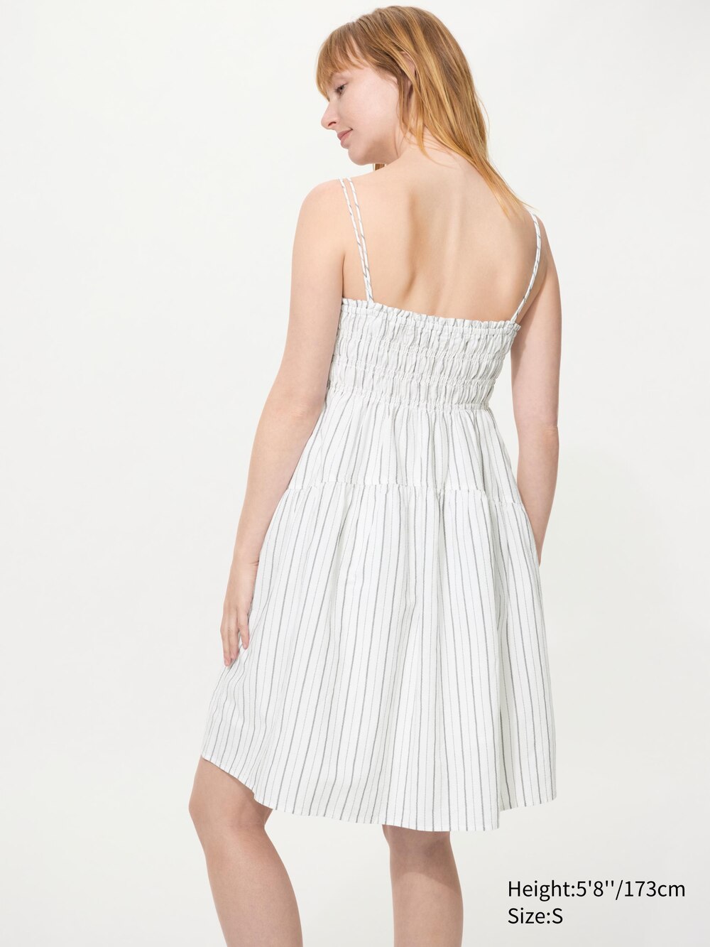 Uniqlo Linen Blend Camisole Dress | Striped — фото 3