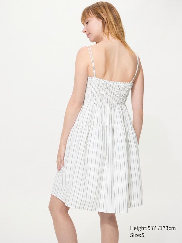 Linen Blend Camisole Dress | Striped