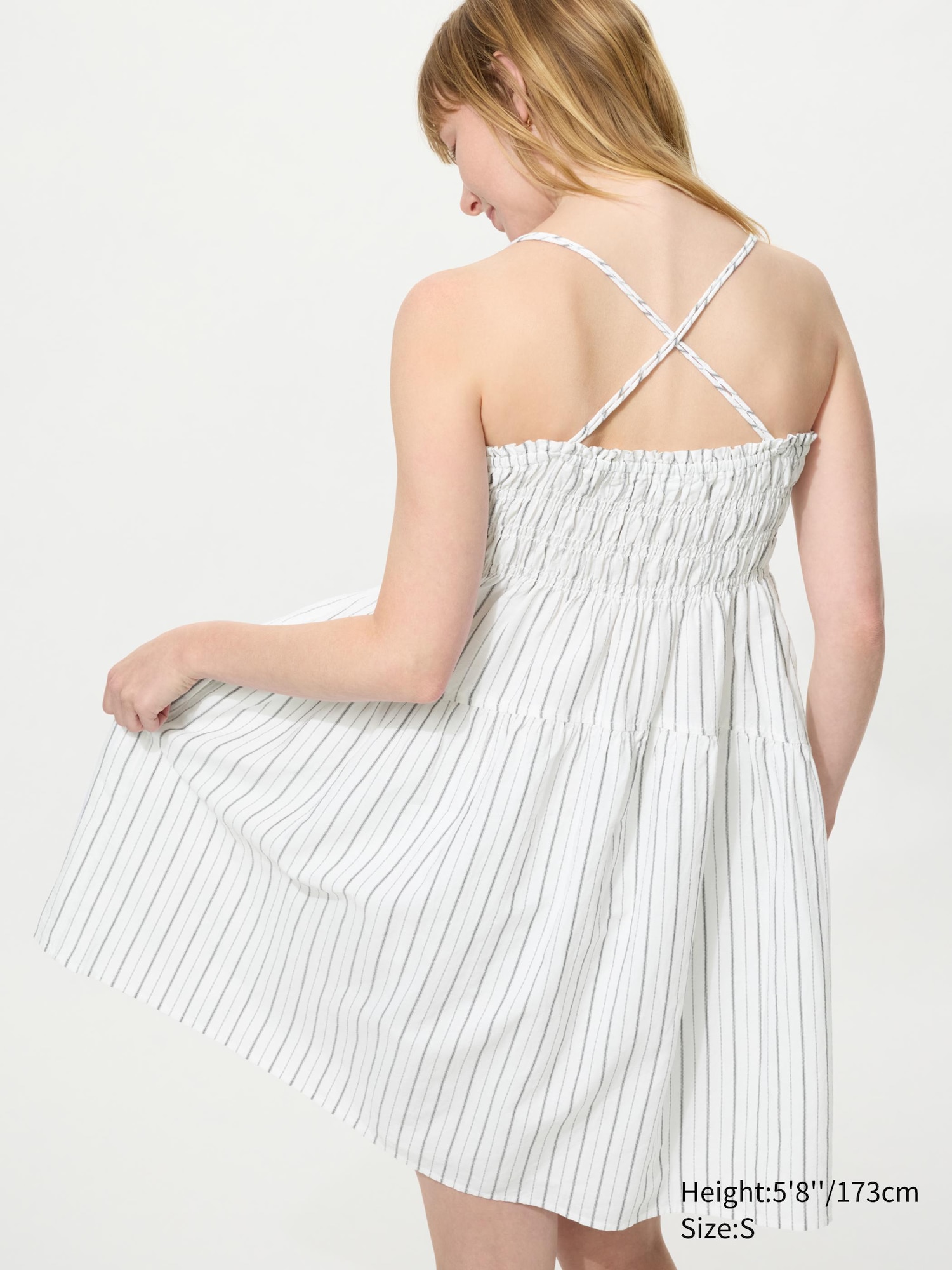 Women's Linen Blend Camisole Dress | Striped | UNIQLO US