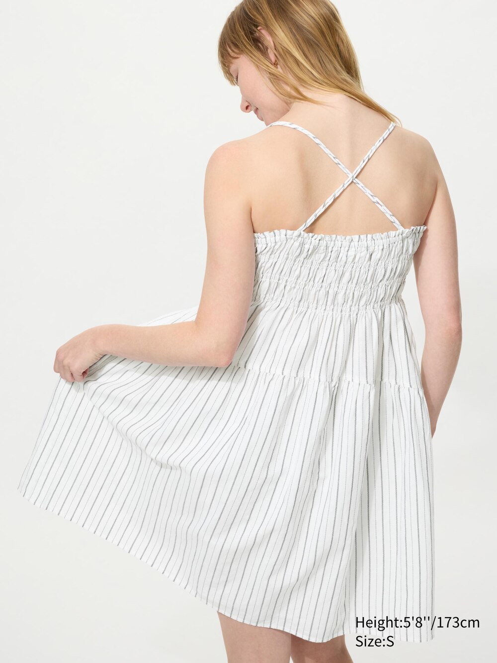 Uniqlo Linen Blend Camisole Dress | Striped — фото 4