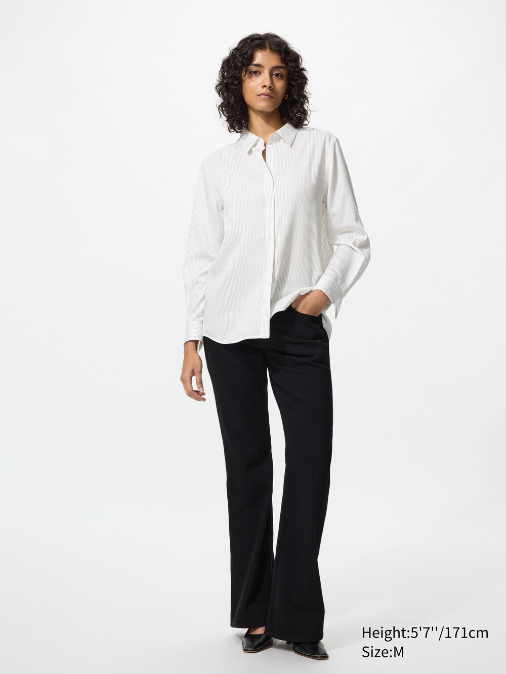 Uniqlo Rayon Blouse | Striped — фото 2