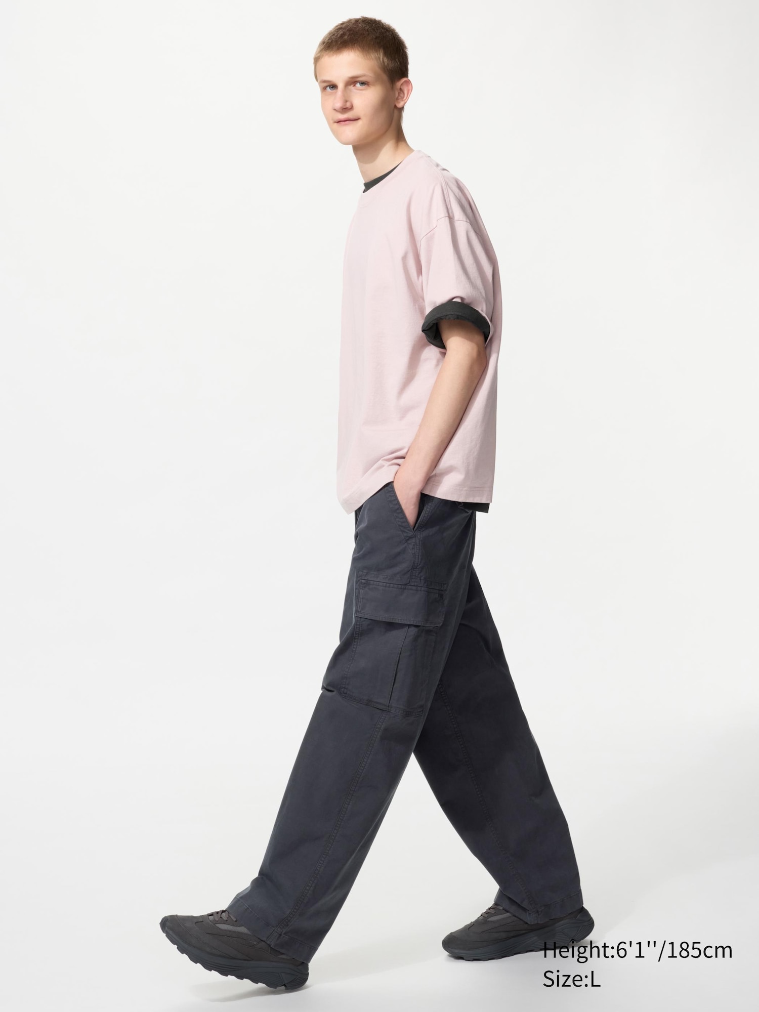 UNIQLO Men's Cargo Pants Blue Small 2