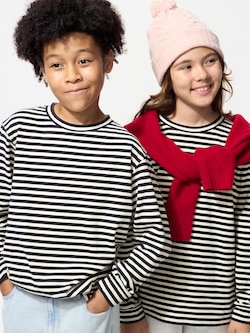 Fleece T-Shirt | Striped | Long Sleeve