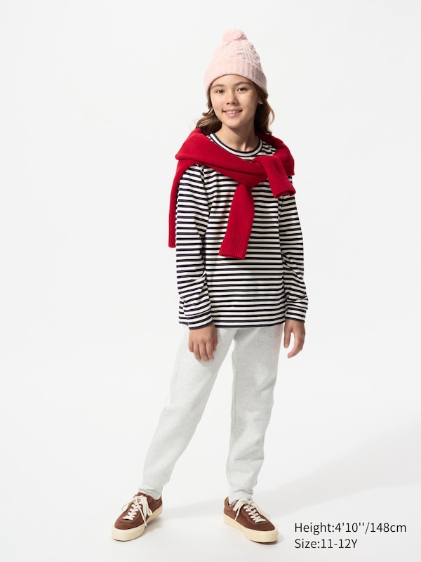 Fleece T-Shirt | Striped | Long Sleeve