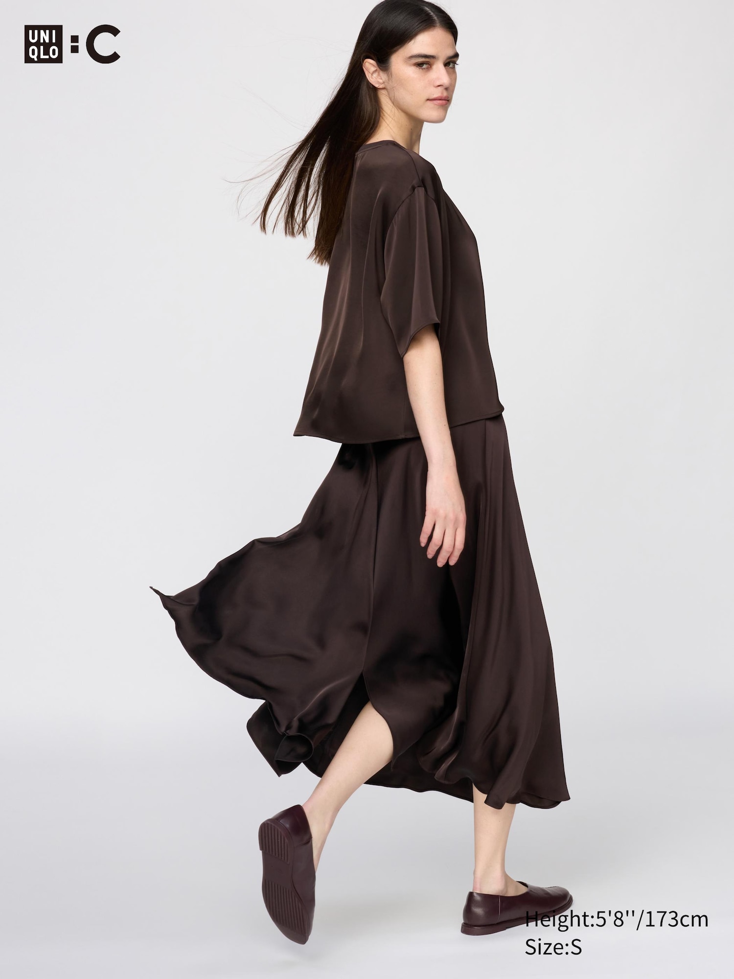 Uniqlo — Satin Long Skirt