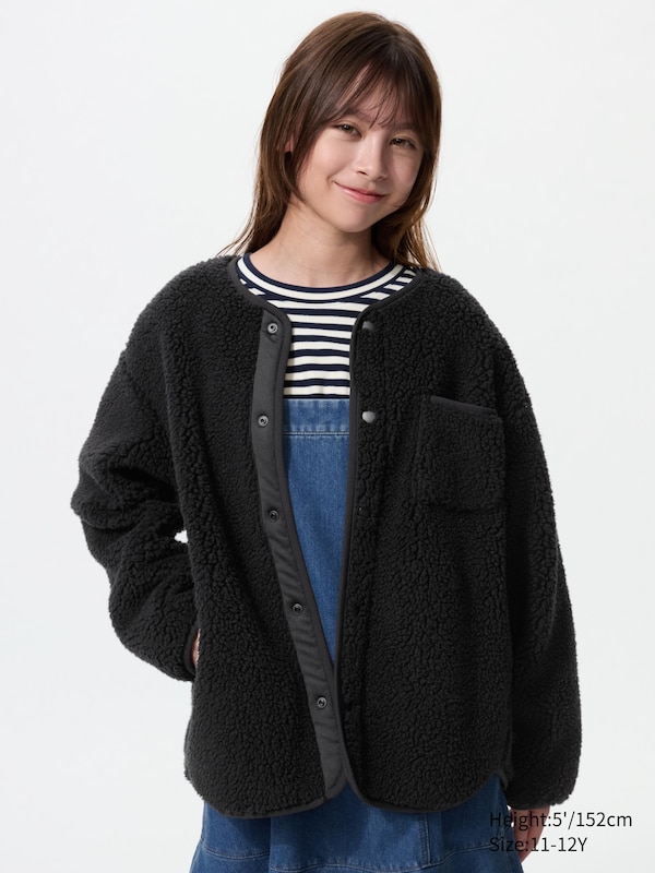 Pile Lined Fleece Cardigan