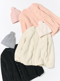 Pile Lined Fleece Cardigan