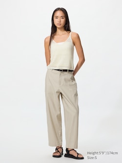 Linen Cotton Tapered Pants
