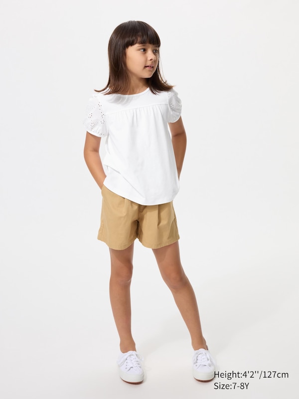 Puff Sleeve T-Shirt | Embroidery