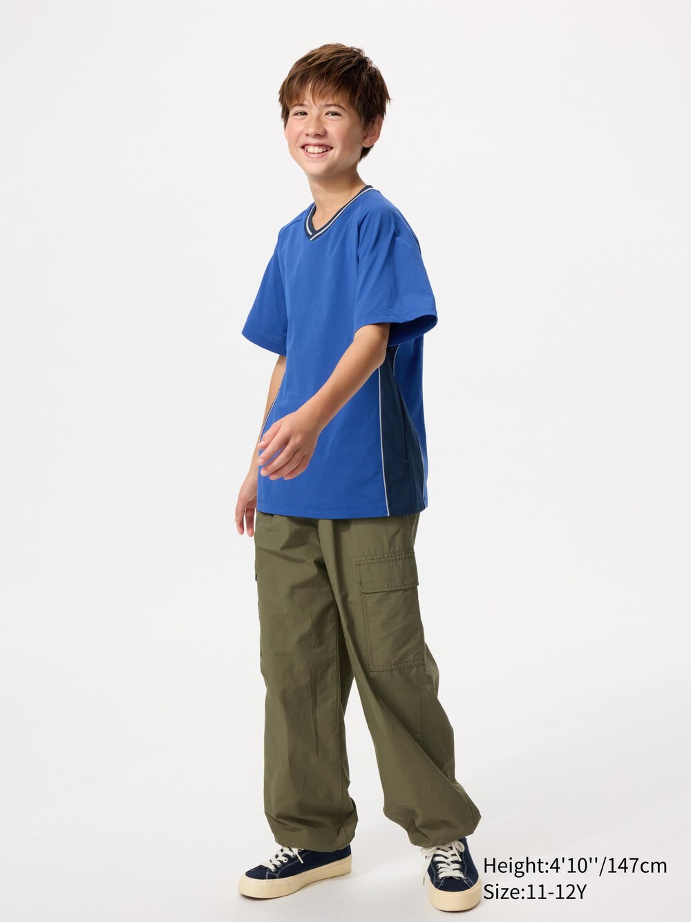 Uniqlo DRY-EX V-Neck T-Shirt | Bicolor — фото 2