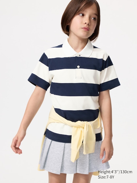 Uniqlo DRY Pique Striped Polo Shirt