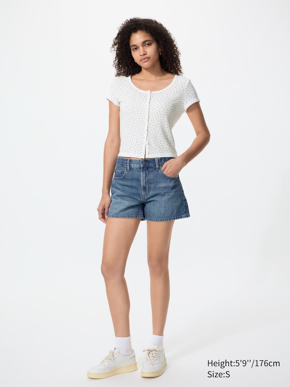 Uniqlo Waffle Full Open Mini T-Shirt | Pattern — фото 2