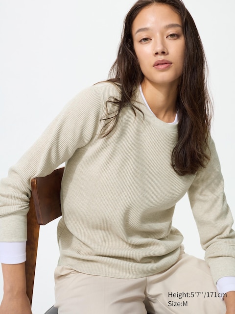 Натуральная вафельная футболка Uniqlo