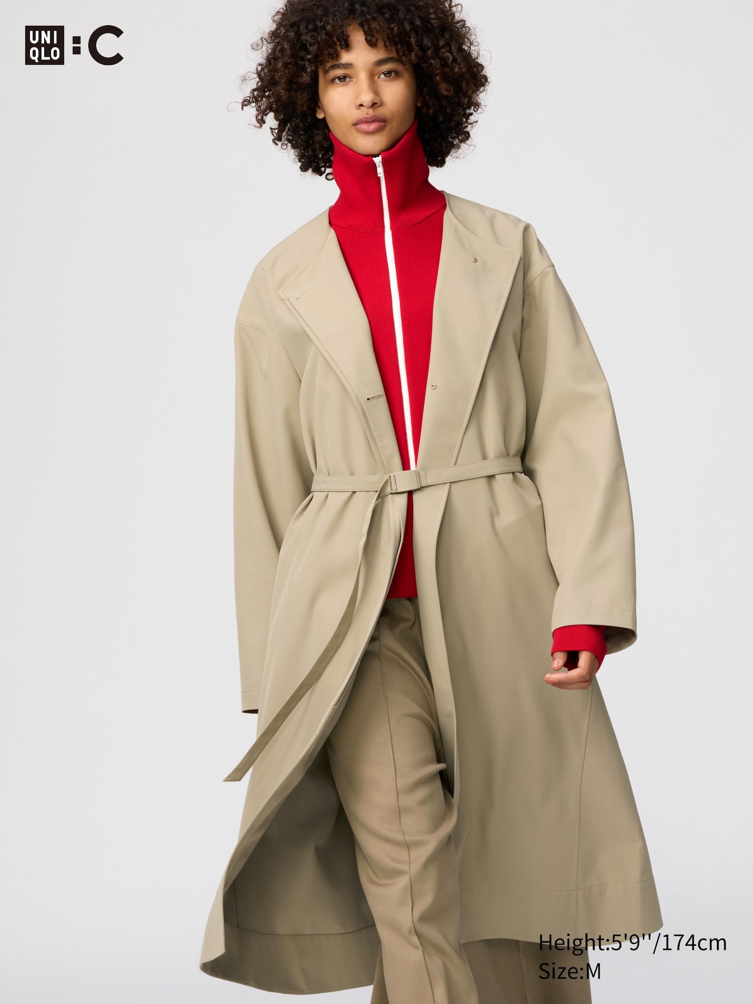 Collarless Long Coat