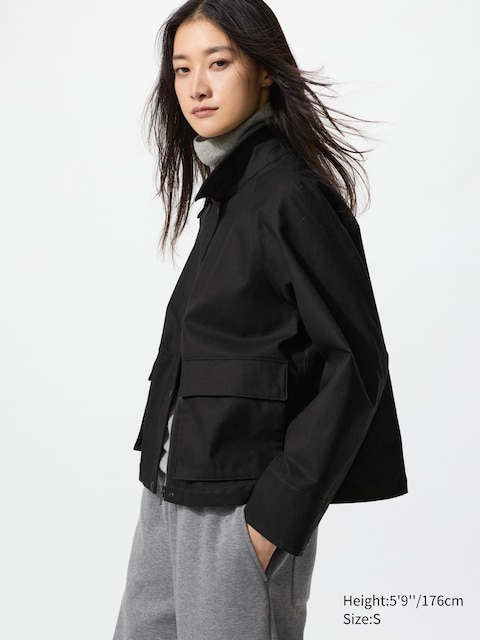 Короткая куртка Uniqlo Barn черного цвета