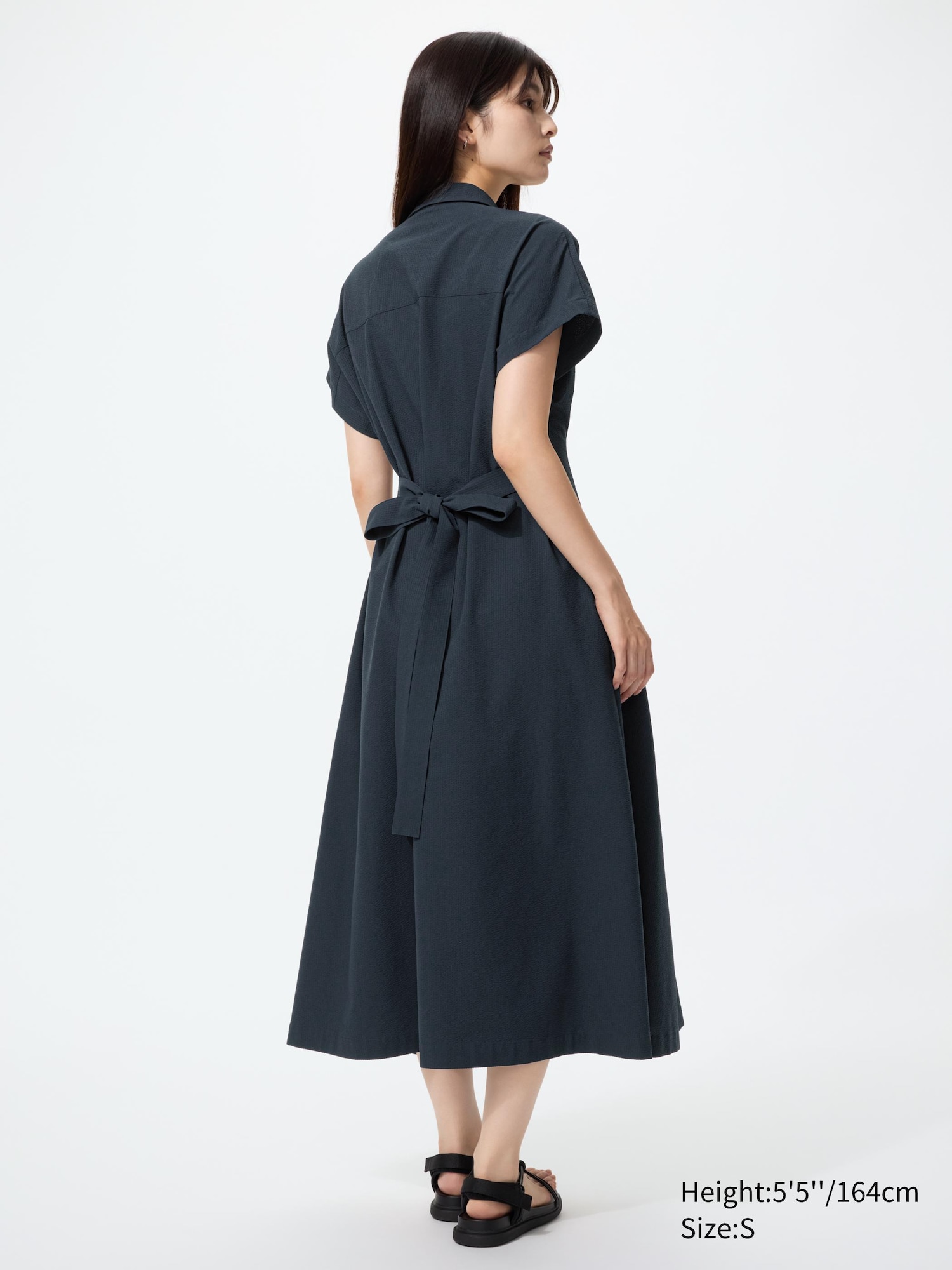 Women's Seersucker Shirt Dress | UNIQLO US