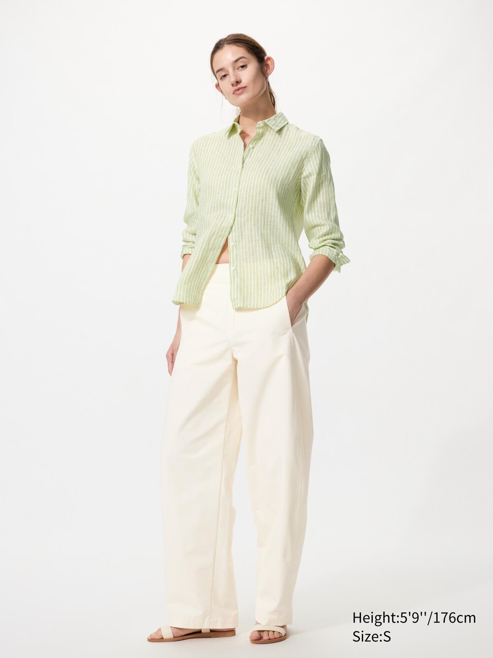 Uniqlo Premium Linen Shirt | Striped — фото 2