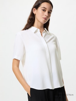 Rayon Short Sleeve Blouse
