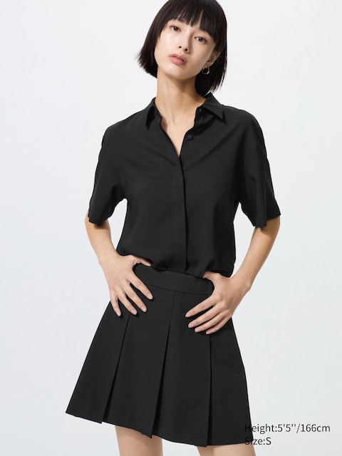 Uniqlo Rayon Short Sleeve Blouse