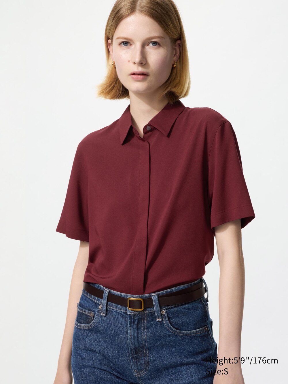 Rayon Short Sleeve Blouse