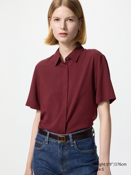 Rayon Short Sleeve Blouse