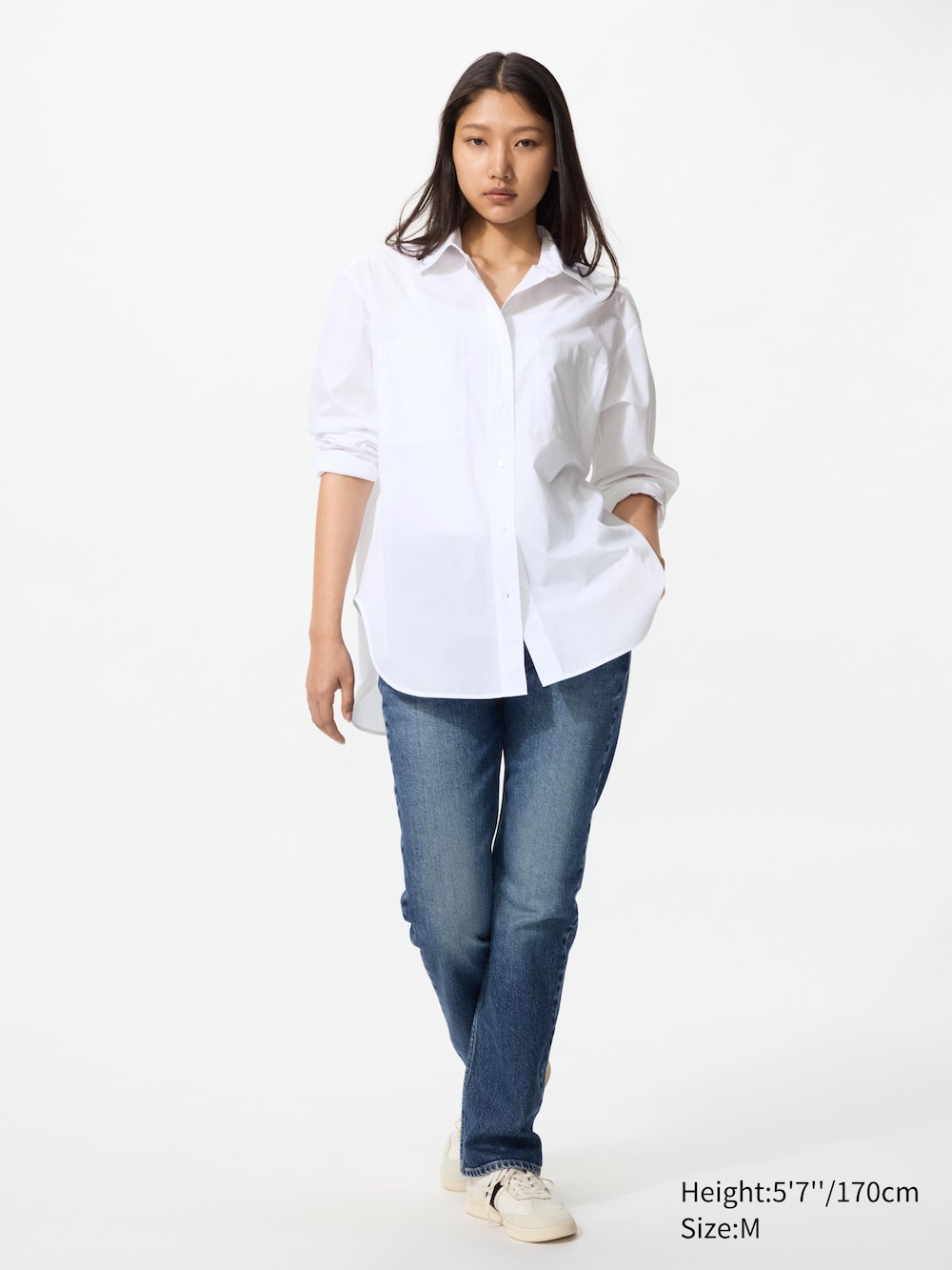 Женские рубашки Uniqlo Cotton Oversized Shirt — фото 2