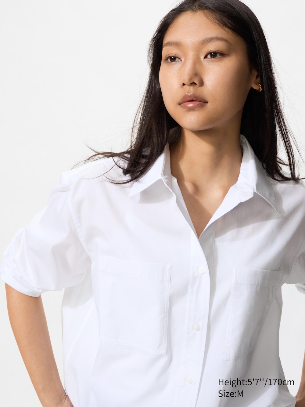 Женские рубашки Uniqlo Cotton Oversized Shirt — фото 3