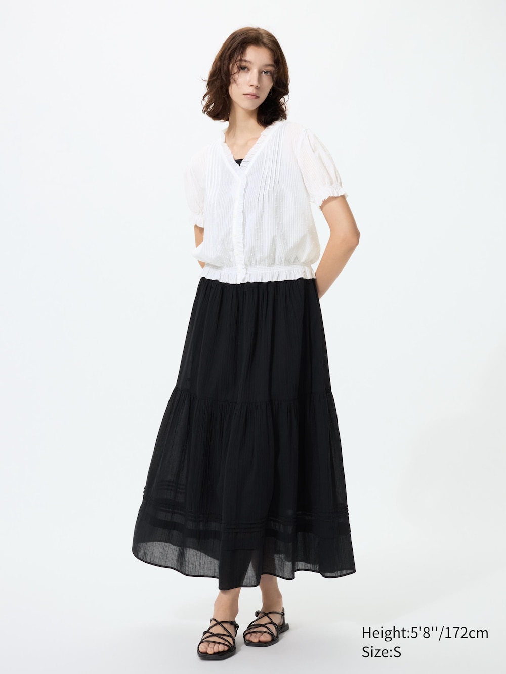 Uniqlo Cotton Dobby V-Neck Blouse — фото 2