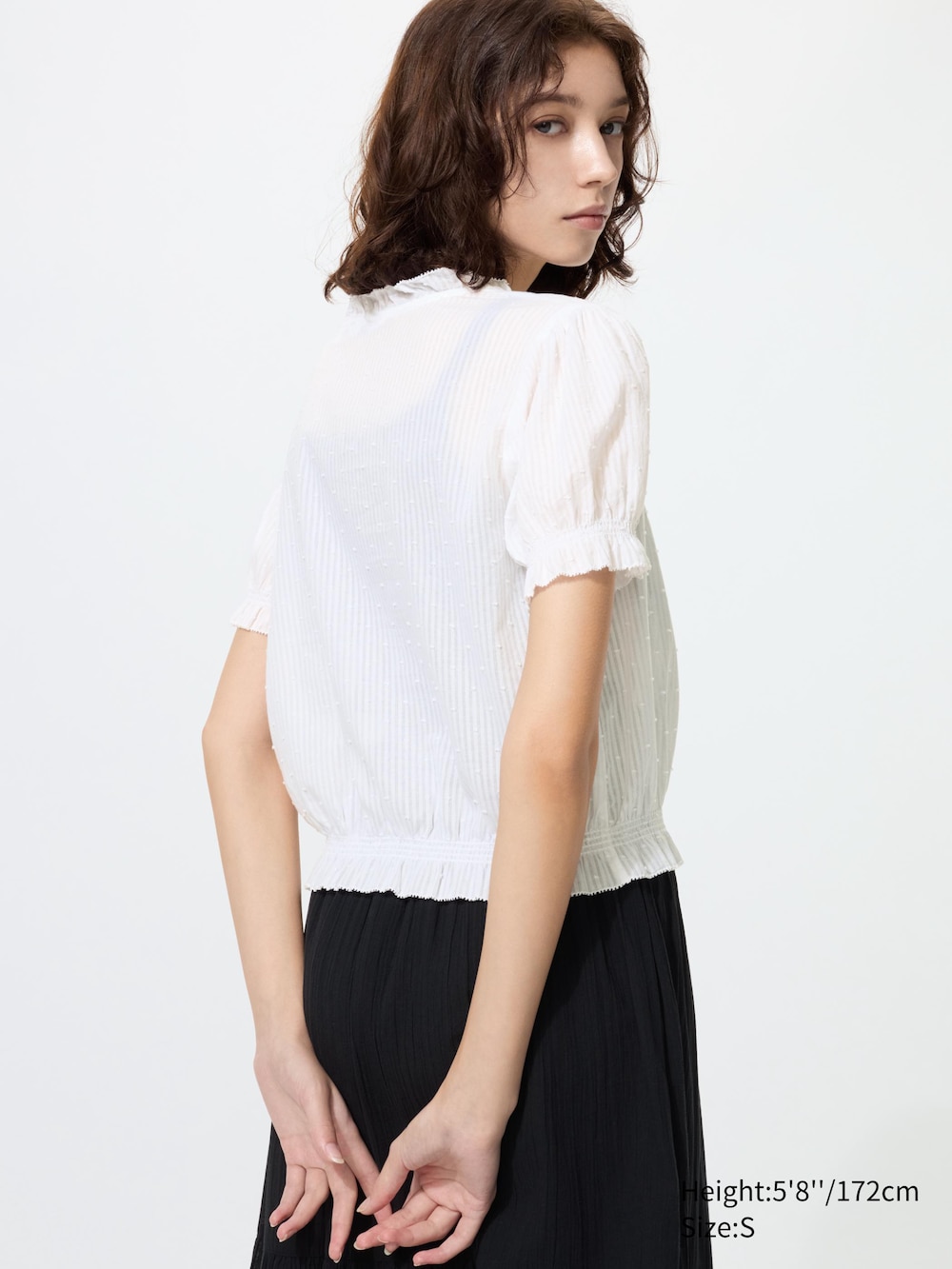 Uniqlo Cotton Dobby V-Neck Blouse — фото 3