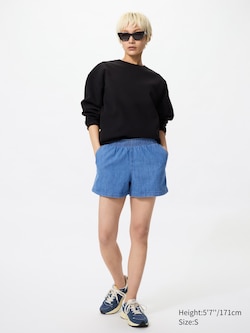 Cotton Easy Shorts | Denim