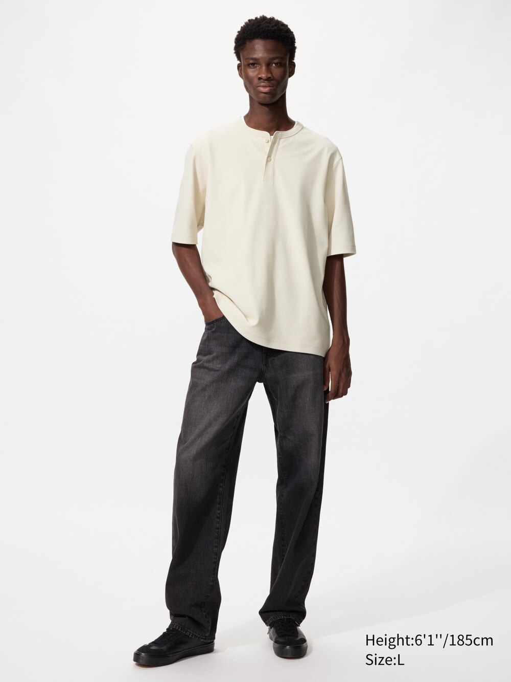 Uniqlo DRY Waffle Henley T-Shirt — фото 2