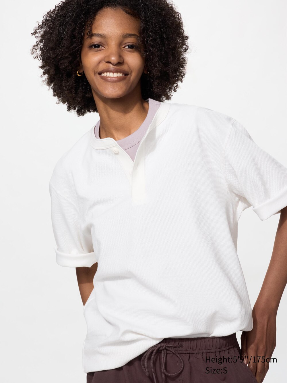 Uniqlo DRY Waffle Henley T-Shirt — фото 3