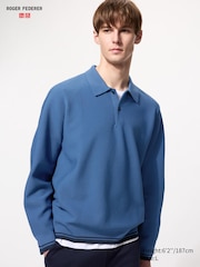 Washable 3D Knit Polo | Long Sleeve