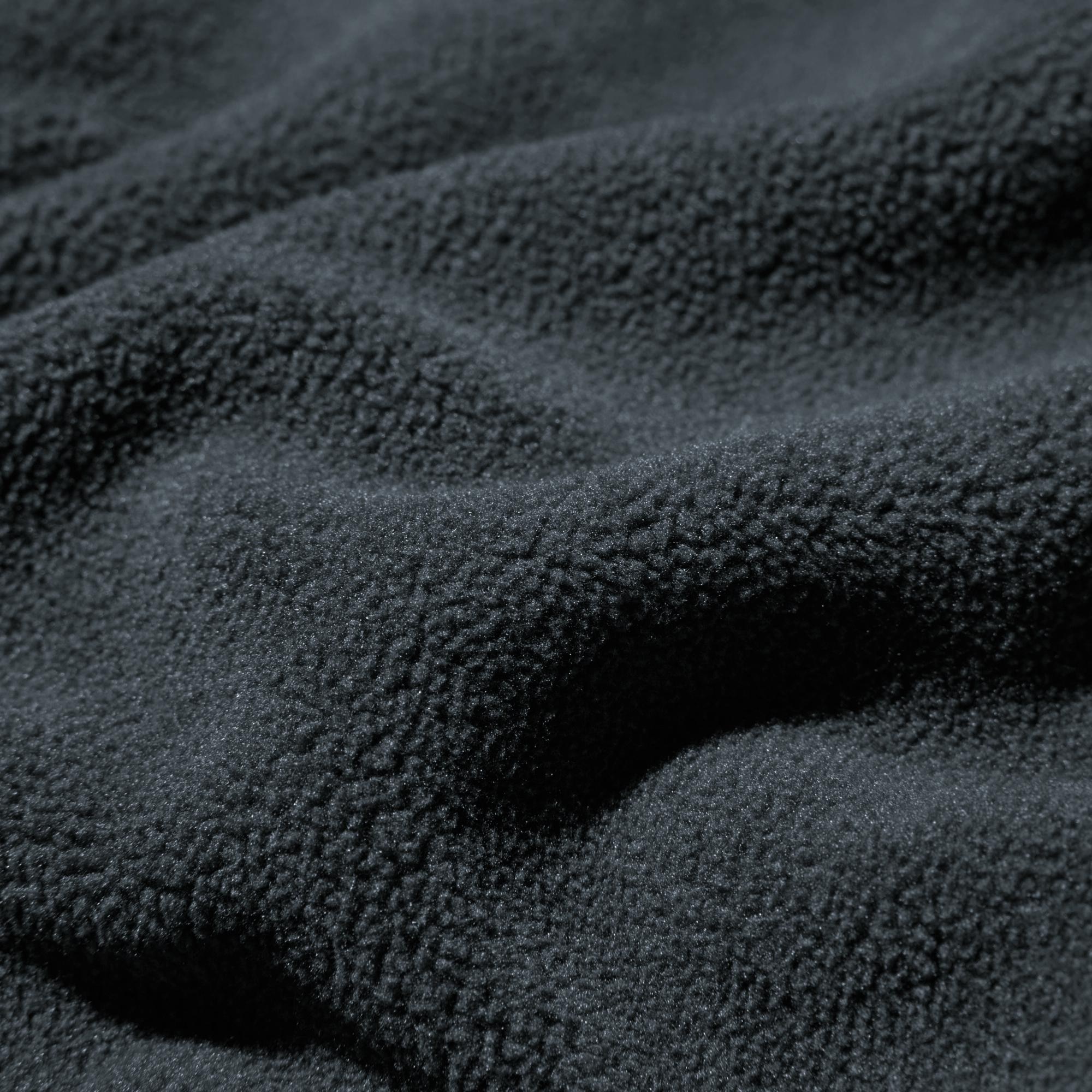 Warm and fluffy yarn fleece fabric.