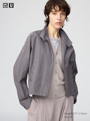 Cotton Blend Short Blouson