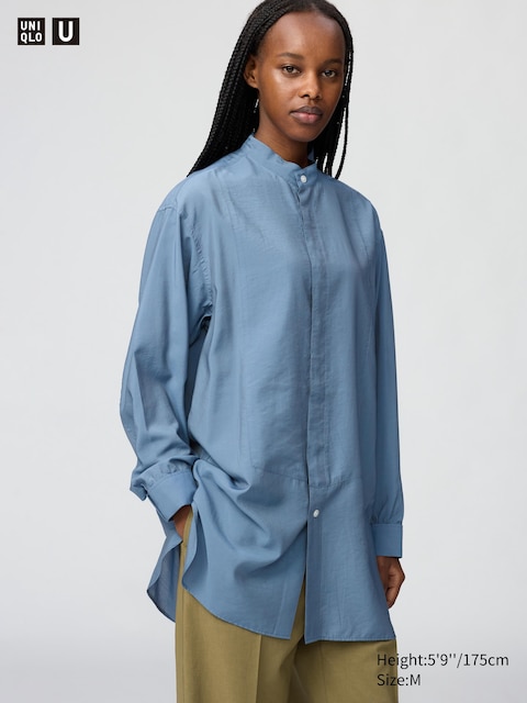 Uniqlo Stand Collar Shirt | Long Sleeve