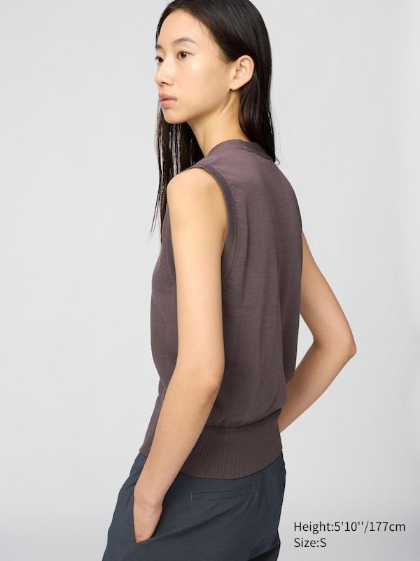 Washable Button Down Knitted Vest