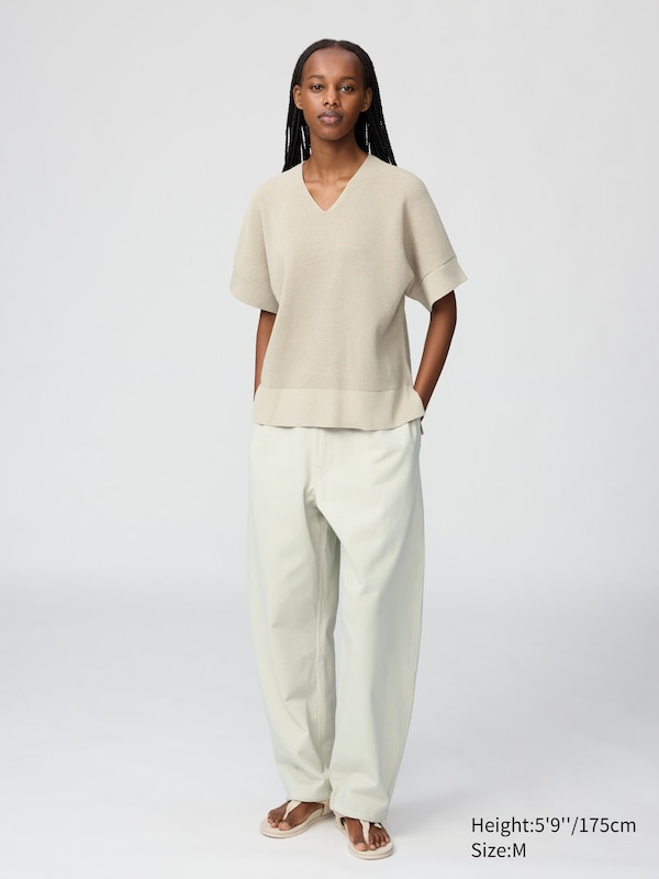 V-Neck Sweater | Short Sleeve