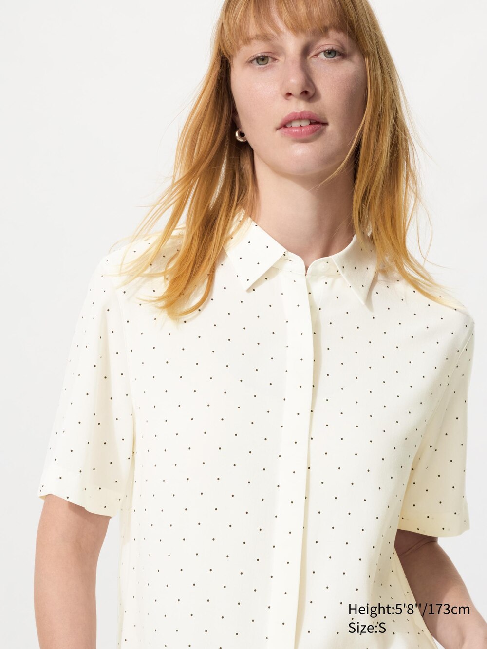 Rayon Short Sleeve Blouse | Dot