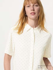 Rayon Short Sleeve Blouse | Dot