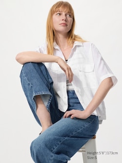 Premium Linen Skipper Boxy Shirt | Short Sleeve