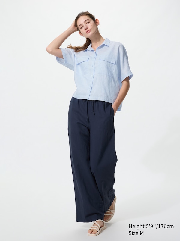 Premium Linen Skipper Boxy Shirt | Short Sleeve