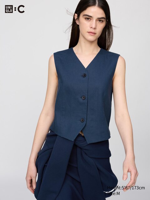 Женские жилеты Uniqlo Premium Linen Vest
