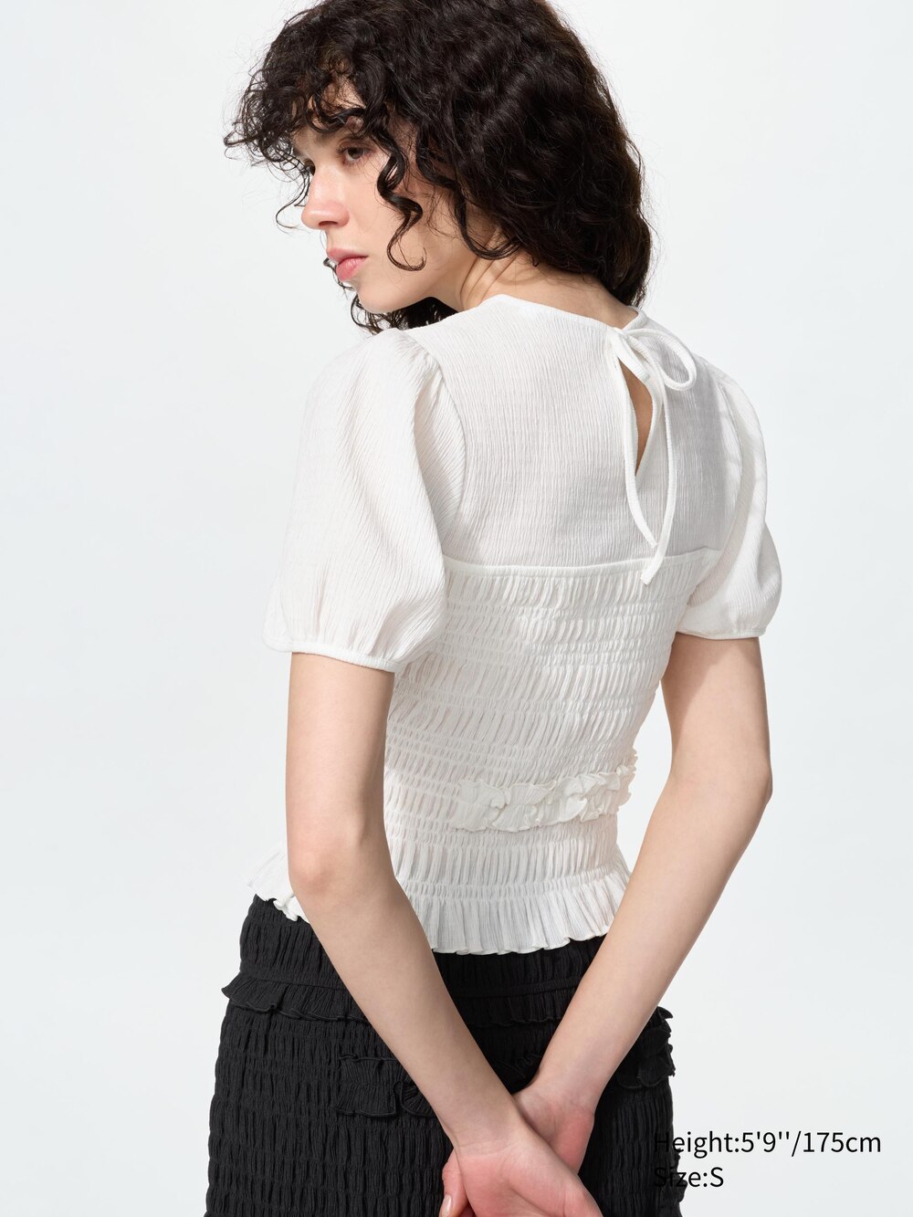 Uniqlo Shirring Volume Sleeve T-Shirt — фото 4