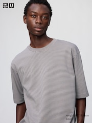 AIRism Cotton Oversized Striped T-Shirt