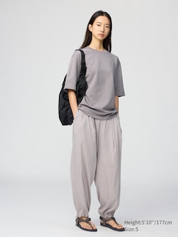 AIRism Cotton Oversized Striped T-Shirt